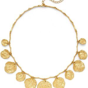 Chunky Multiple Charms Necklace for Women Boho Vintage Adjustable Gold Chain Nec